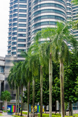 Fototapeta na wymiar Downtown of Kuala Lumpur in KLCC district.