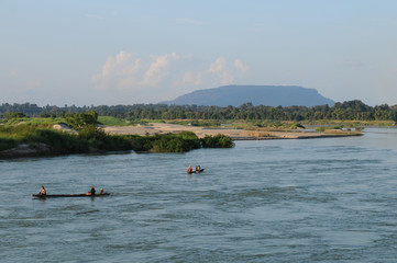 Agriculture and farming at the Mekong River around the 4000 islands near Pakse