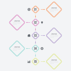 Vector illustration infographics 5 options