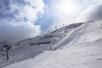 Beatifull slope in the Alps