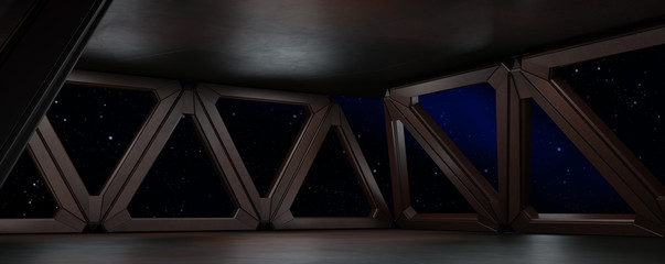 Space environment, ready for comp of your characters.3D rendering