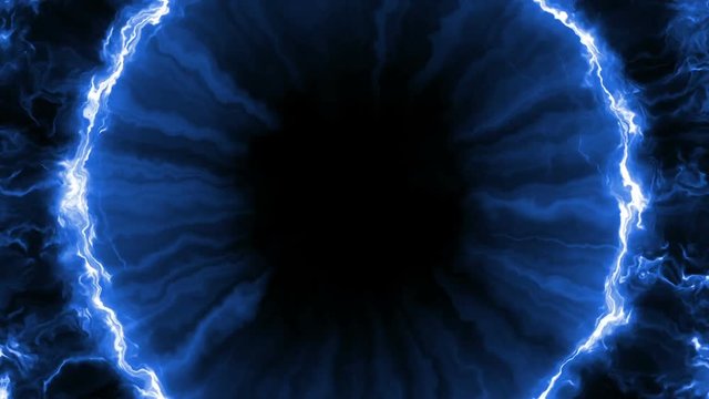 Blue circular abstract in a dark background