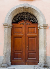 elegant entrance of an ancient palace