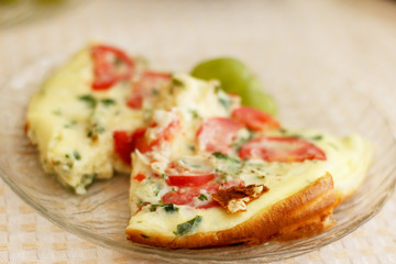 Delicious magnificent omelet