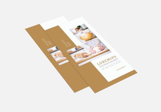 Trifold Brochure Layout With Brown Accents
