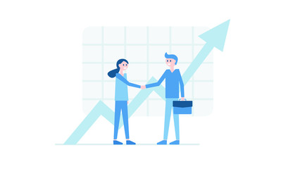 Peoples handshake and pointer