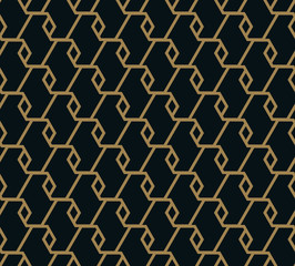 Vector seamless pattern. Modern stylish abstract texture. Repeating geometric tiles from striped elements
