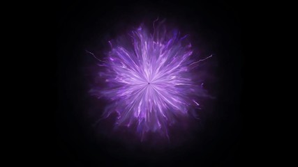 Violet source of energy in a dark background