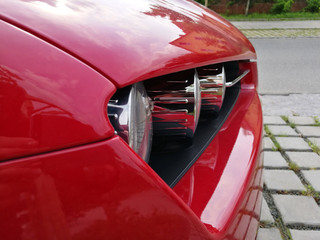 red classic sports car
