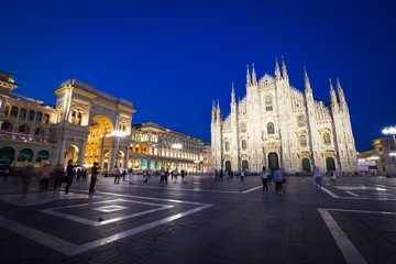 Fototapeta na wymiar Milan Cathedral and Piazza Duomo