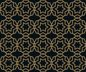 Vector seamless pattern. Modern stylish abstract texture. Repeating geometric tiles from striped elements