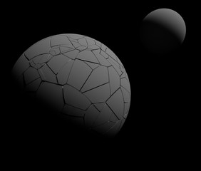 崩壊した惑星のイメージ