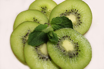fresh kiwi fruit as background