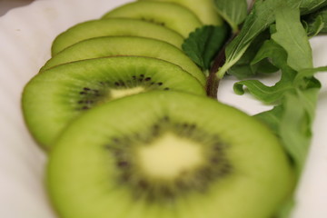 fresh kiwi fruit as background