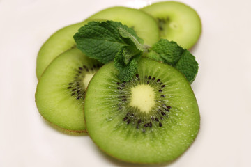 fresh kiwi fruit as background