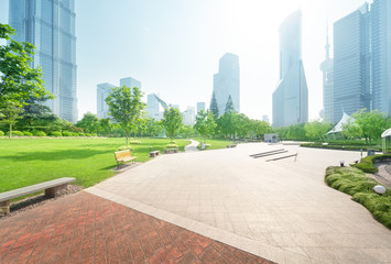 Obraz na płótnie Canvas park in lujiazui financial center, Shanghai, China