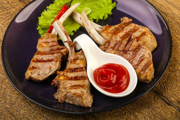 Grilled lamb