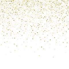 Gold stars. Confetti celebration, Falling golden abstract decoration for party, birthday celebrate, anniversary or event, festive. Festival decor. Vector illustration