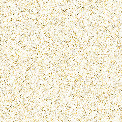 Gold glitter corners for frame or border, background vector illustration. Golden dust, flying circle yellow and brown confetti elements. Sparkle dots, round tinsel elements celebration graphic design.