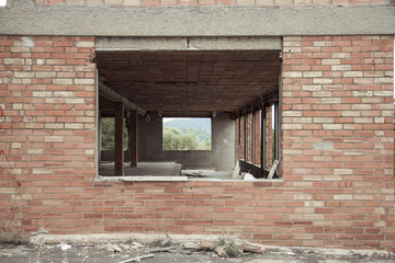 Fototapeta na wymiar brick window