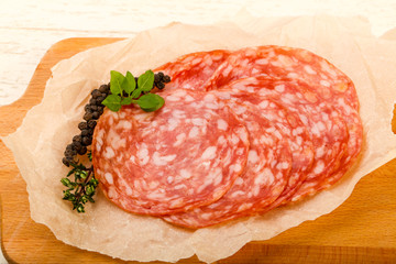 Sliced salami