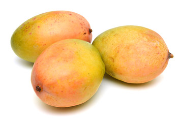 Mango fruit isolated on white background.