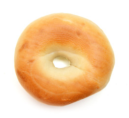 Fresh Bagel Isolated on a White Background