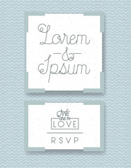 wedding and married invitation set cards vector illustration design