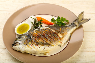 Grilled dorado fish
