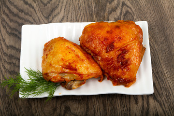 Roasted chicken thigh