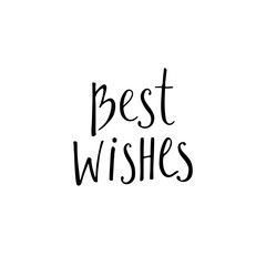 Best wishes - hand written lettering