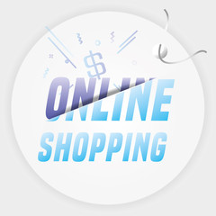 shopping online commercial tag vector illustration design