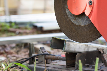 electric Steel cutter and clamp metal in factory