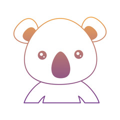 cute koala icon over white background, colorful design. vector illustration