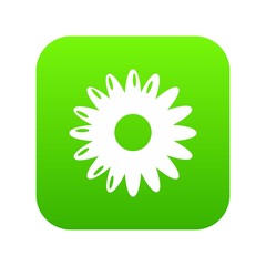 Honey flower icon green vector isolated on white background