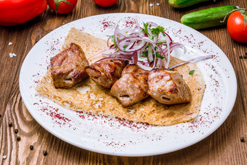 Kebab of pork