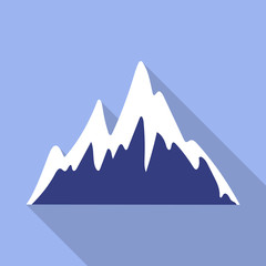Fototapeta premium Ice mountain peak icon. Flat illustration of ice mountain peak vector icon for web design