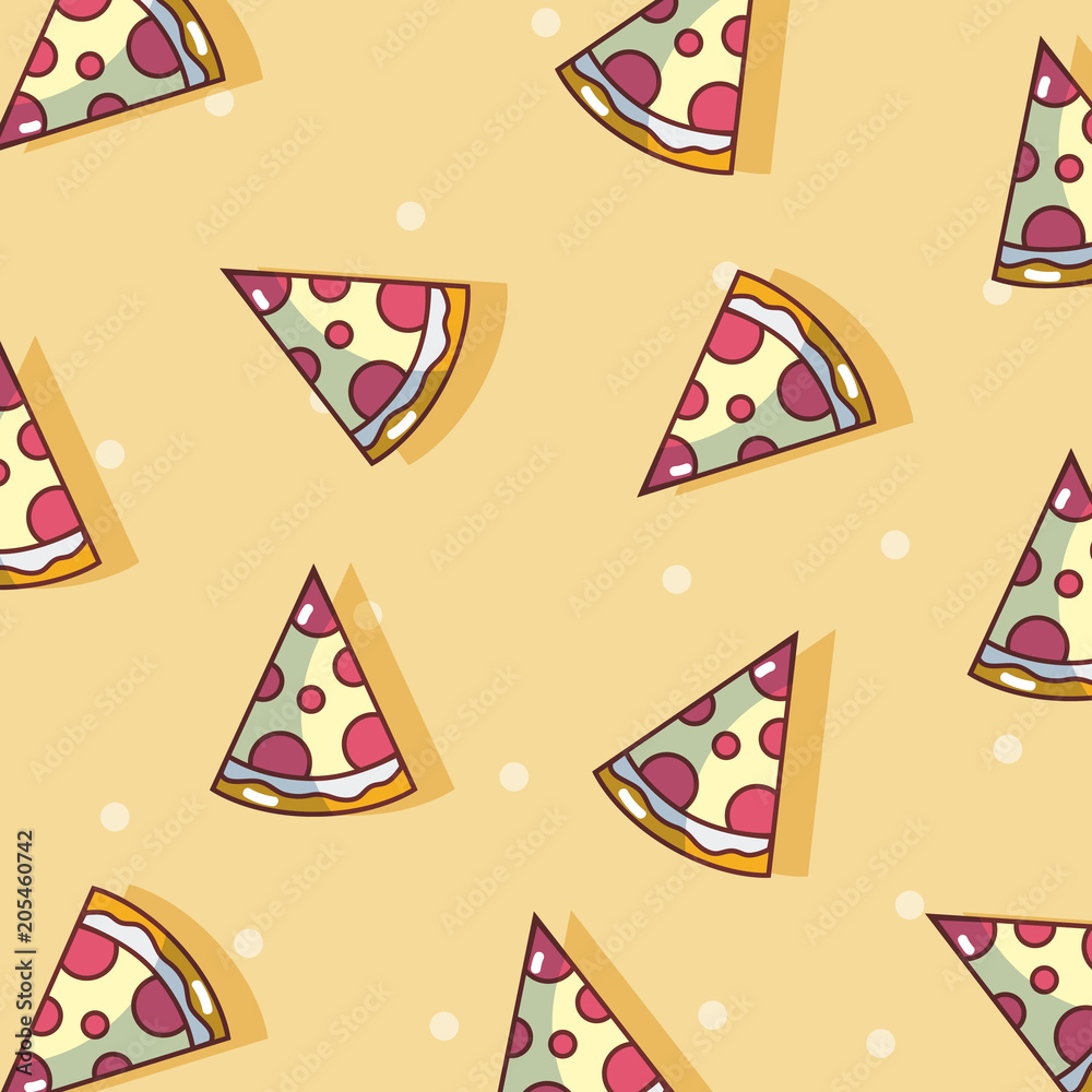 Wall mural Pizza pattern background