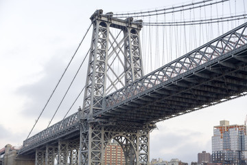 View of the Williamsburg Bridge in New York City