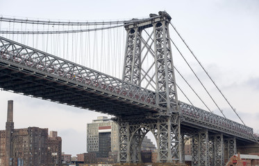 Obraz premium Widok na most Williamsburg w Nowym Jorku