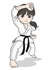 空手女子・ポーズA