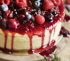 Fresh berry cheescake food photography recipe idea