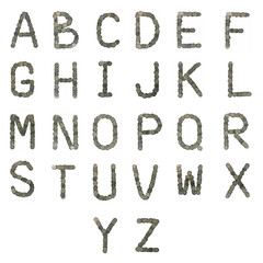 Alphabet set from the Thai coins.