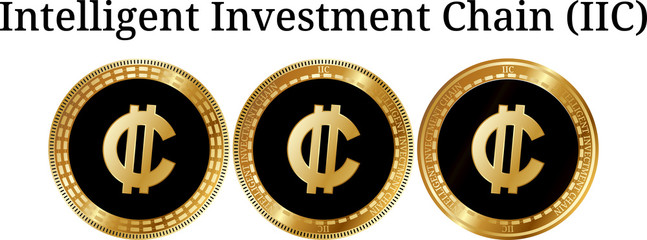 Set of physical golden coin Intelligent Investment Chain (IIC)