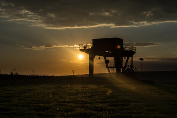 Fototapeta premium pôr do sol, paisagem, silhueta