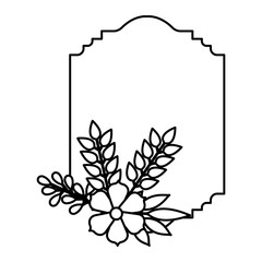 elegant frame with floral decoration vector illustration design