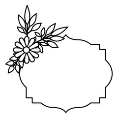 elegant frame with floral decoration vector illustration design