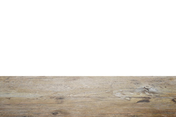 wood surface table top on white background