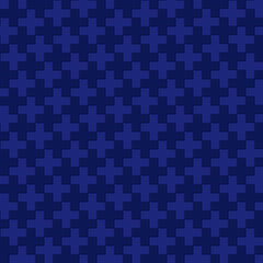 blue crosses. simple vector seamless pattern. abstract geometric background