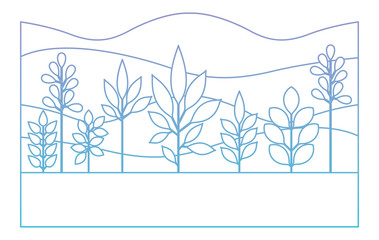 field landscape natural scene vector illustration design